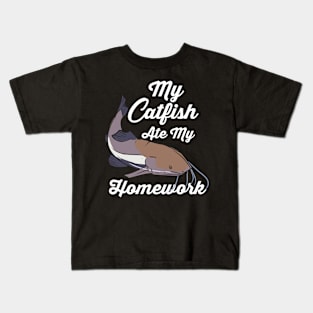 My Catfish Ate My Homework Kids T-Shirt